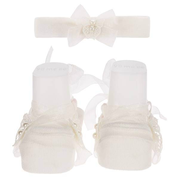 ست هدبند و جوراب یومسه مدل 3768W، Yumese 3768W Headband And Socks Set