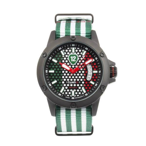 ساعت مچی عقربه ای توولو طرح پرچم مکزیک 2، Twelve Mexico2 Flag Sport Watch