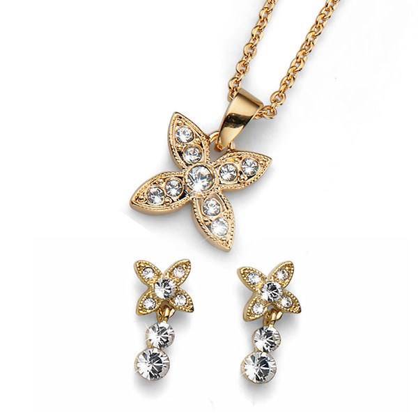 نیم ست کریستال الیور وبر مدل 84269081G Fleur Simple Gold، Oliver Weber 84269081G Fleur Simple Gold Crystal Half Set