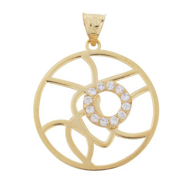 آویز گردنبند طلا 18 عیار رزا مدل N168، Rosa N168 Gold Necklace Pendant Plaque