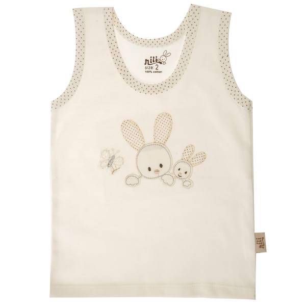 رکابی نوزادی نیلی مدل Rabbit Cream، Nili Rabbit Cream Baby Singlet