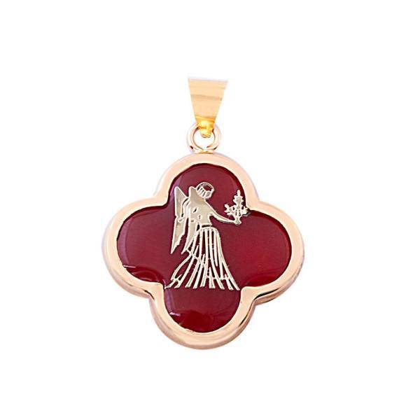 آویز گردنبند طلا مرجان مدل 008، Marjan 008 Gold Necklace Pendant Plaque