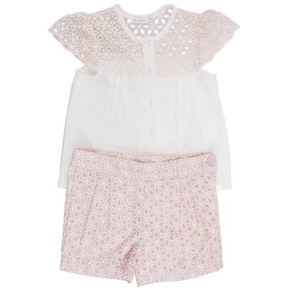 ست لباس دخترانه منا رزا مدل 15242، Monna Rosa 15242 Baby Girl Clothing Set