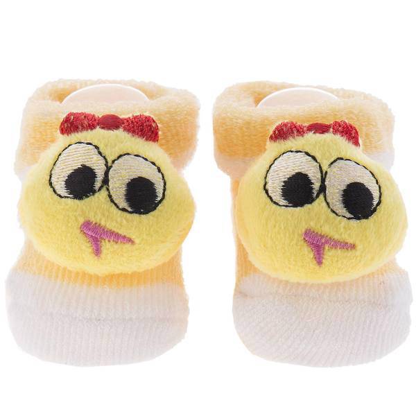 جوراب عروسکی بیبی ساکس طرح جوجه، Baby Socks Chick Puppet Footwear