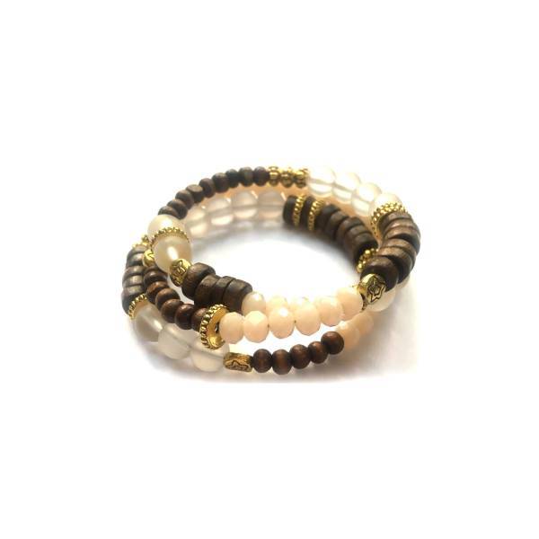 دستبند زیورآلات خرداد کد Khordad_355B طرح فنری سه ردیفه