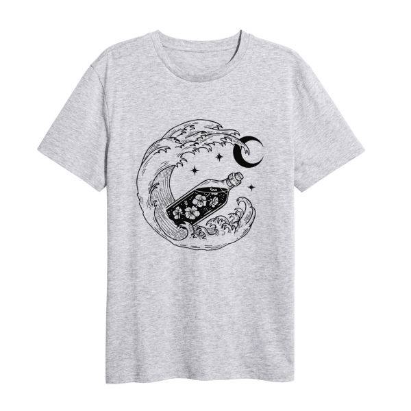 تی شرت مردانه ماسادیزان مدل دریا و ماه کد 286، Masa Design Tshirt Moon and sea 286