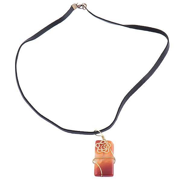 گردنبند چرمی جی دبلیو ال مدل HG 16003، JWL HG 16003 Necklace