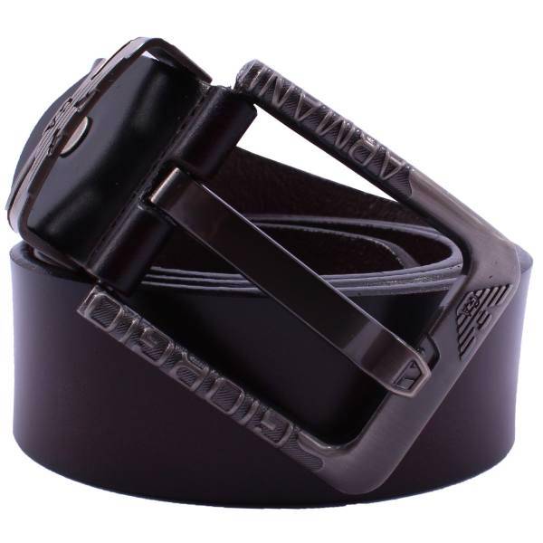 کمربند مردانه چرم کافی طرح Emporio Armani، Coffee Emporio Armani Leather Belt For Men