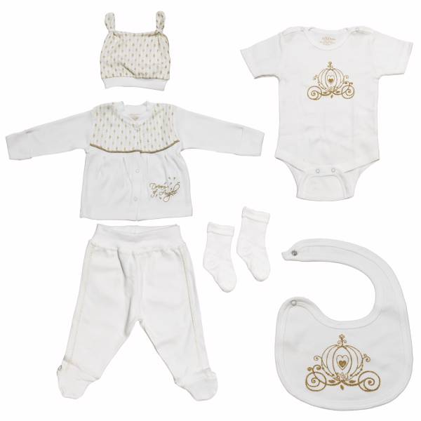 ست لباس نوزادی عزیز ببه مدل 005169، Aziz Bebe 005169 Baby Clothes Set