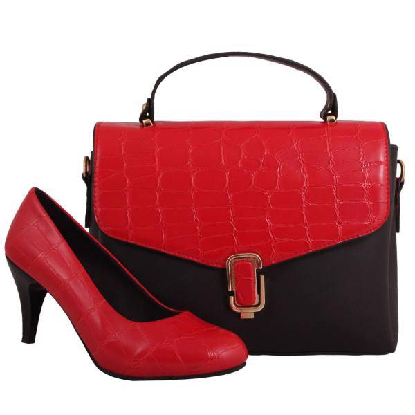 ست کیف و کفش دوک مدل 36-8700-1416، Duk 1416-8700-36 Woman Bag And Shoes Set 3 pcs