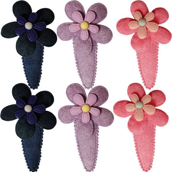 گیره مو مدل Color Flower کد 301 مجموعه 6 عددی