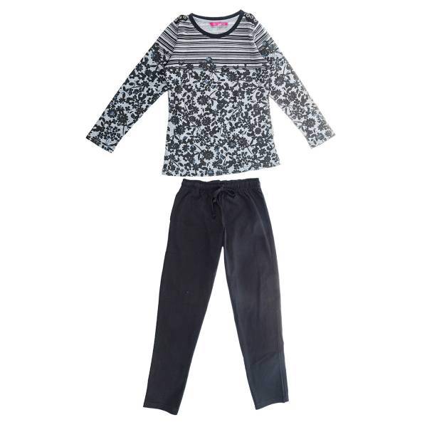 ست تی شرت و شلوار دخترانه پی جامه مدل 1747، Pijame 1747 T-Shirt And Pants For Girls