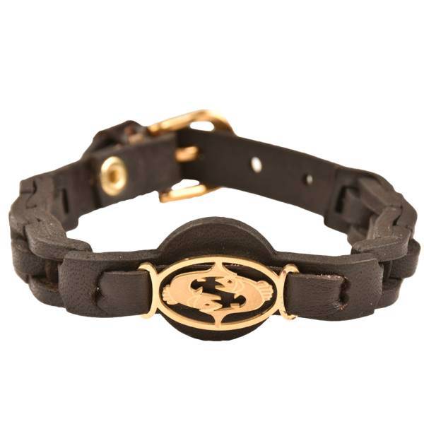 دستبند چرمی کهن چرم طرح تولد اسفندمدل BR109-15، Kohan Charm Esfand BR109-15 Leather Bracelet