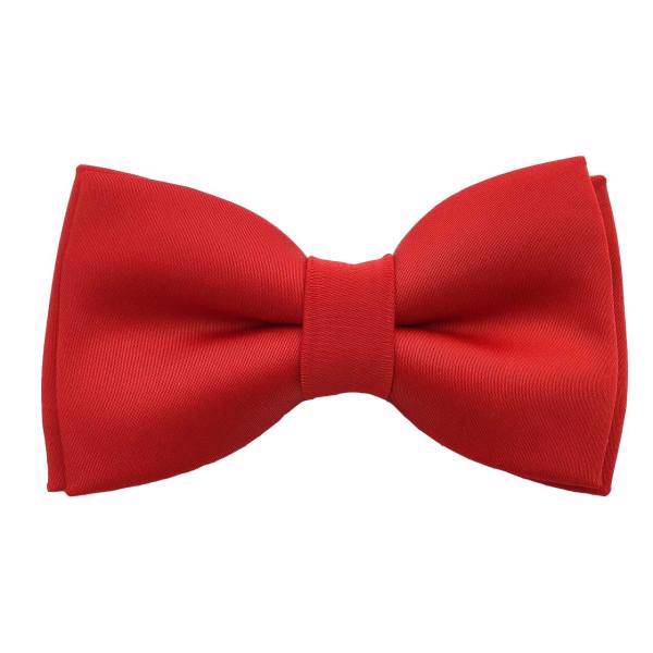 پاپیون ساتن ساده هکس ایران قرمز، Hextie Simple Red Satin Bowtie