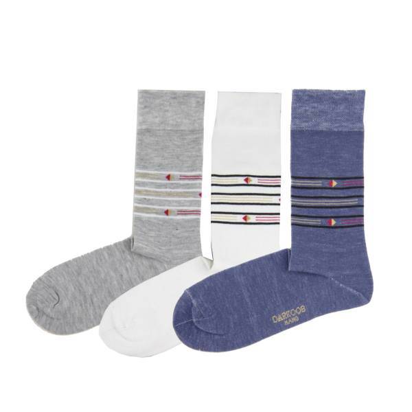 جوراب مردانه دارکوب مدل 301025 پک 3 عددی، Darkoob 301025 Socks For Men PAK 3