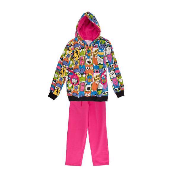 ست سویشرت و شلوار دخترانه پی جامه مدل 1312، Pijame 1312 Sweatshirt And Pants For Girls