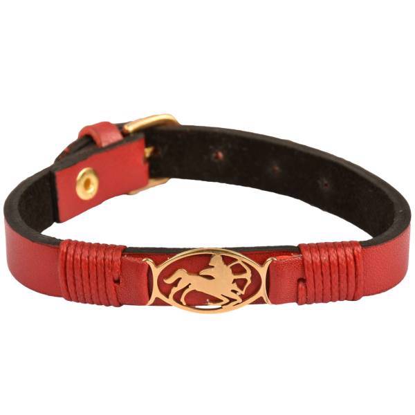 دستبند چرمی کهن چرم طرح تولد آذر مدل BR49-2، Kohan Charm Azar BR49-2 Leather Bracelet