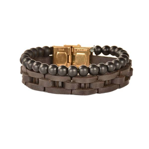 دستبند چرمی کهن چرم مدل BR155-15، Kohan Charm BR155-15 Leather Bracelet