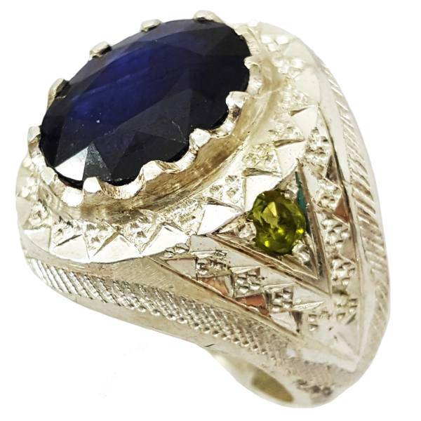 انگشتر نقره یاقوت کبود گالری احد کد 4070، silver ring gallery ahad code 4070