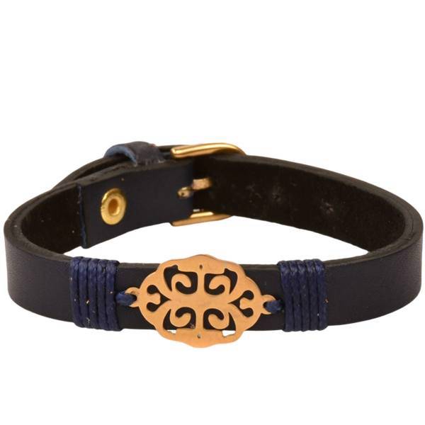 دستبند چرمی کهن چرم طرح گل مدل BR20-11، Kohan Charm BR20 Leather Bracelet