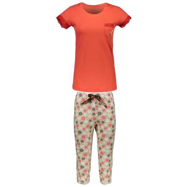 ست تی شرت و شلوار زنانه ناربن مدل مینای جیب دار 978، Narbon 978 T-Shirt And Pants For Women