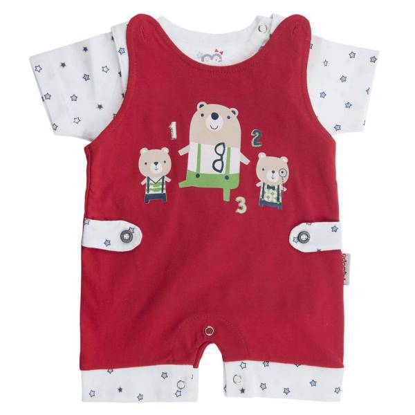 ست لباس پسرانه آدمک مدل 2104001R، Adamak 2104001R Baby Boy Clothing Set