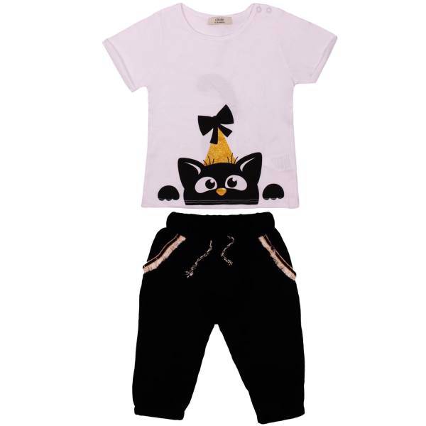 ست لباس دخترانه سیکابی مدل 7549، Cikoby 7549 Baby Girl Clothes Set