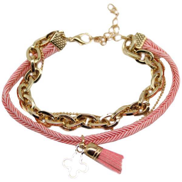 دستبند کیدتونز مدل چرم و زنجیر ونکیلیف کد KBB-038