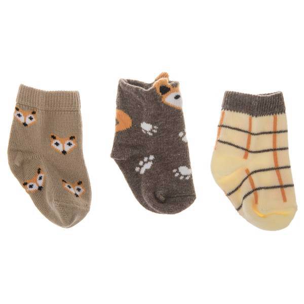 جوراب کودک یومسه مدل 38153 بسته 3 عددی، Yumese 38153 Baby Socks Pack Of 3