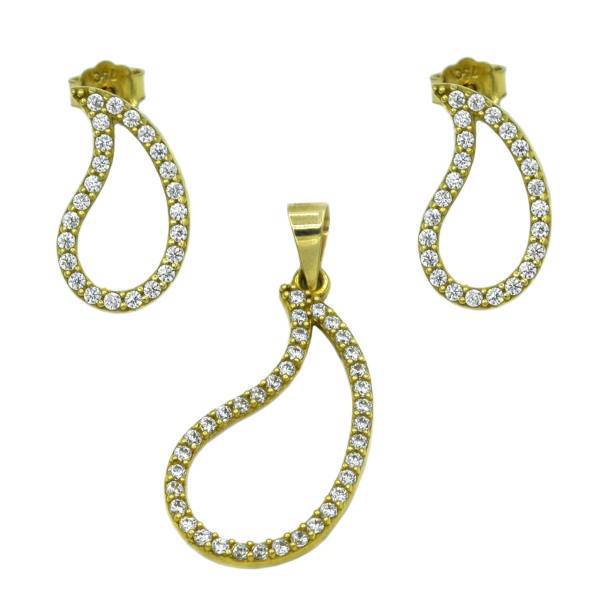 نیم ست طلا 18 عیار جواهری سون مدل 1802، Seven Jewelry C1802 Gold Half Set