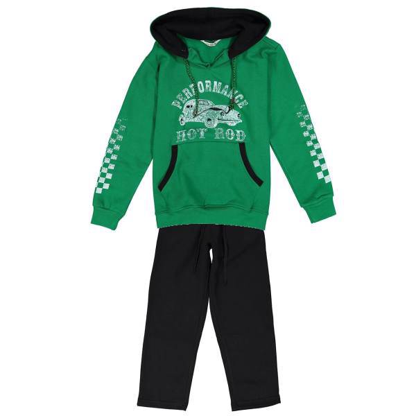 ست هودی و شلوار پسرانه پی جامه مدل 1044A، Pijame 1044A Hoodie And Pants For Boys