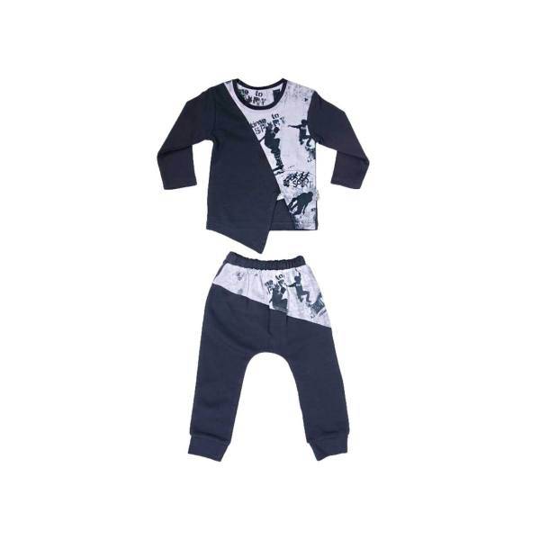 ست لباس پسرانه وان بای وان مدل3-444، One By One 444-3 Baby Boy Clothing Set