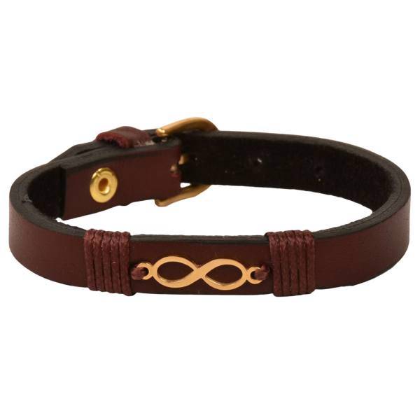 دستبند چرمی کهن چرم طرح بی نهایت مدل -br21-12، Kohan Charm br21-12 Leather Bracelet