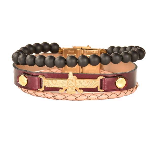 دستبند چرمی کهن چرم مدل BR144-12، Kohan Charm BR144-12 Leather Bracelet