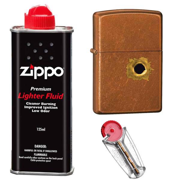 ست هدیه زیپو مدل BS Bullethole کد 24717، Zippo Gift set BS Bullethole 24717 Lighter