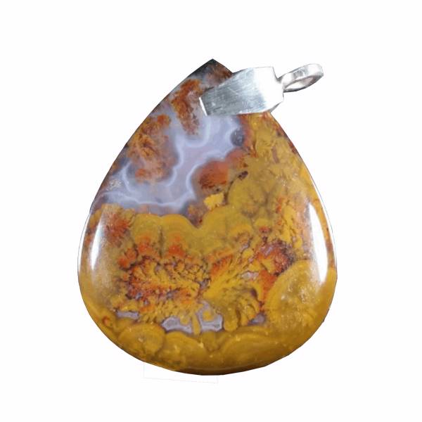 آویز گردنبند نقره عقیق پارس مدل A033، pars agate A033 Silver Necklace