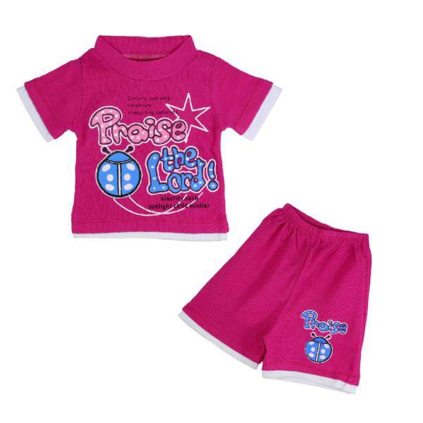 ست تی شرت و شلوارک بچه گانه جی جی کو دخترانه کد 11، Jjco T-Shirt And Short Set For Girl Kids 11