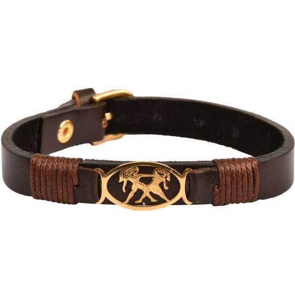 دستبند چرمی کهن چرم طرح تولد خرداد مدل BR44-7، Kohan Charm khordad BR44-7 Leather Bracelet