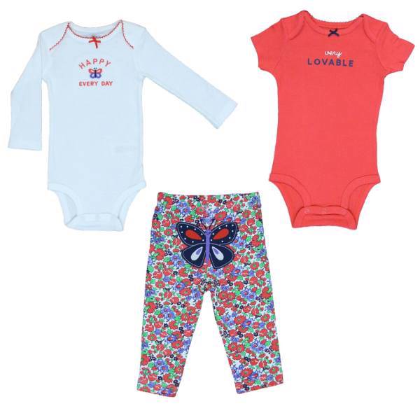 ست لباس دخترانه کارترز مدل 487، Carters 487 Girl Clothing Set