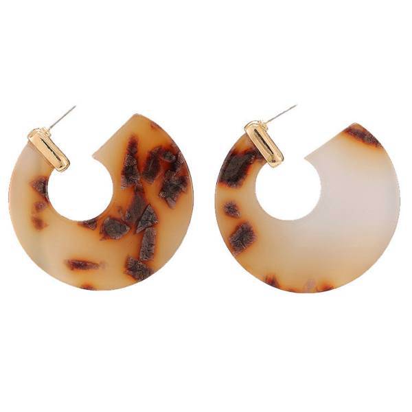 گوشواره گالری شمرون مدل لاک پشتی کد EAR318G0