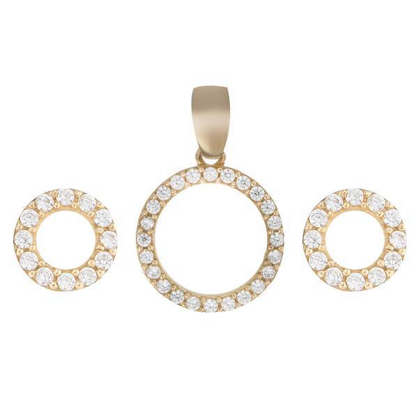 نیم ست طلا 18 عیار ماهک مدل MS0025، Maahak MS0025 Gold Half Set