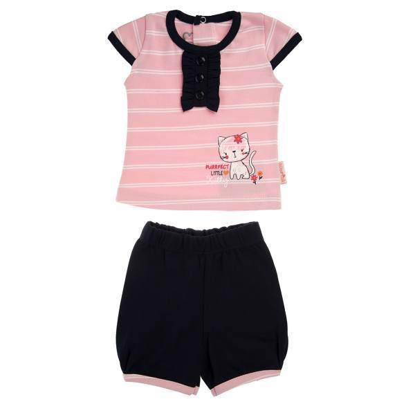 ست لباس دخترانه آدمک مدل 1679001B، Adamak 1679001B Baby Girl Clothing Set