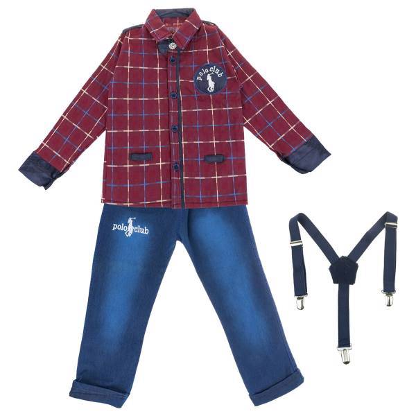 پیراهن و شلوار پسرانه شهر شیک مدل 108، Shahr e Shik 108 Shirt And Pants For Boys