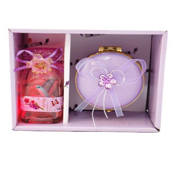 جعبه جواهرات به همراه شیشه عشق ایرسا مدل Gift Box-6، Irsa Jewelry Box-6 Love Glass And circle box