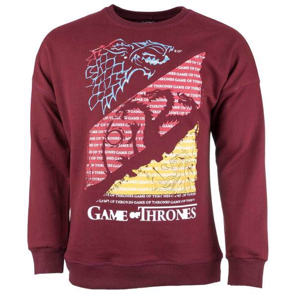 پلیور زرشکی مردانه سون پی ام مدل Targerian lannister Stark، Seven PM Targerian lannister Stark Pullover For Men