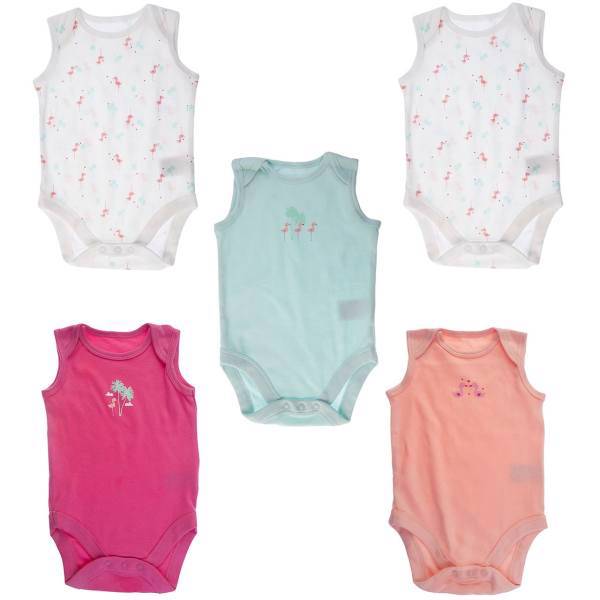 ست زیر دکمه دار رکابی مادرکر مدل E8224 بسته 5 عددی، Mothercare E8224 Under Button Singlet Set Pack Of 5