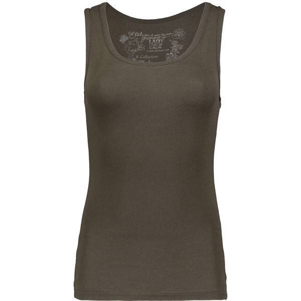 تاپ زنانه لیدی مدل TANKTOP-SJ-KHAKI