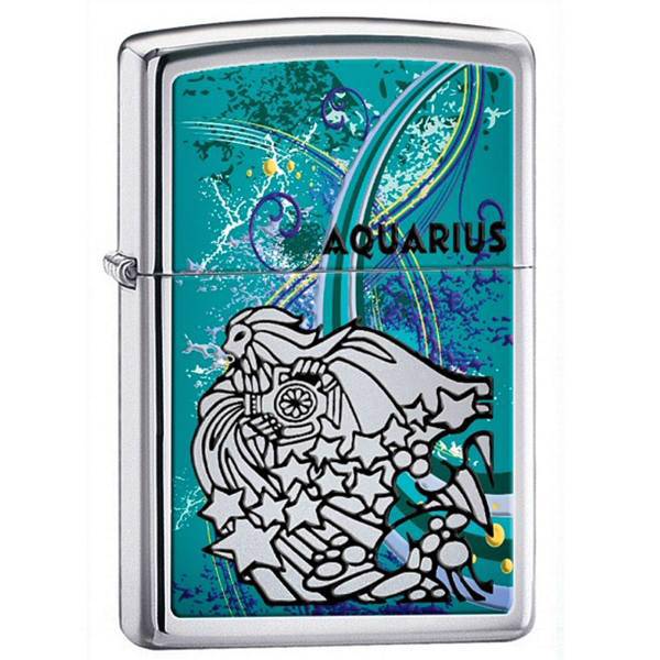 فندک زیپو مدل Zodiac Aquarius کد 24929، Zippo Zodiac Aquarius 24929 Lighter