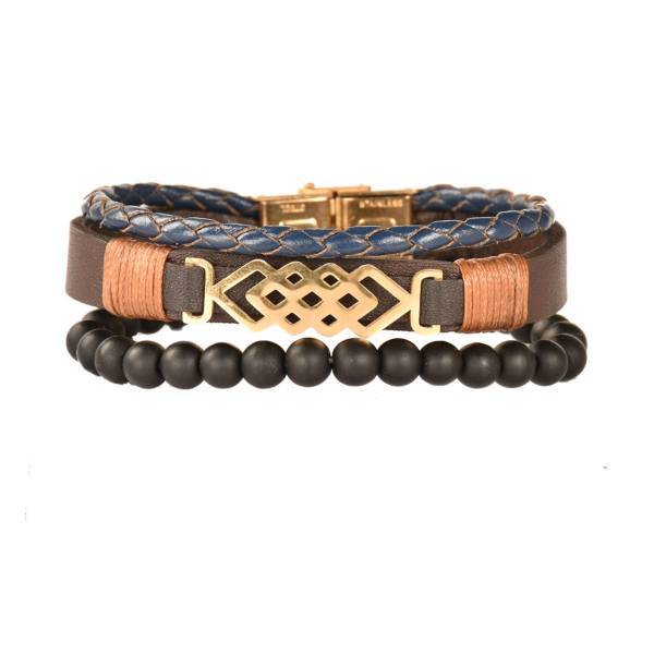 دستبند چرمی کهن چرم مدل BR150-15، Kohan Charm BR150-15 Leather Bracelet