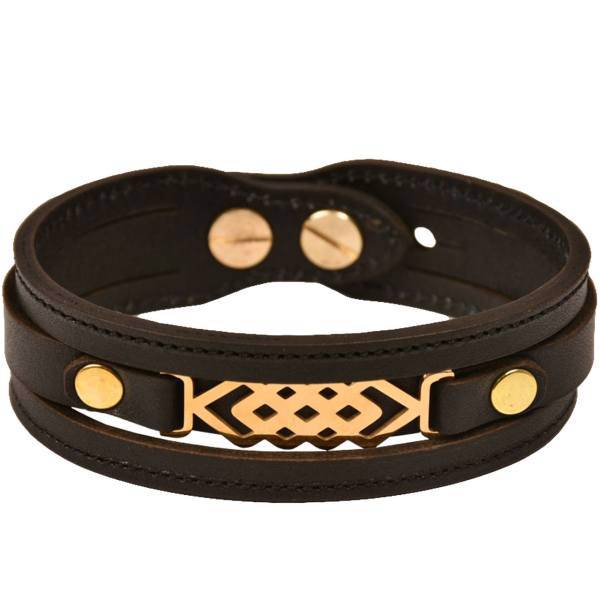 دستبند چرمی کهن چرم طرح مفهومی مدل BR52-7، Kohan Charm BR52-7 Leather Bracelet